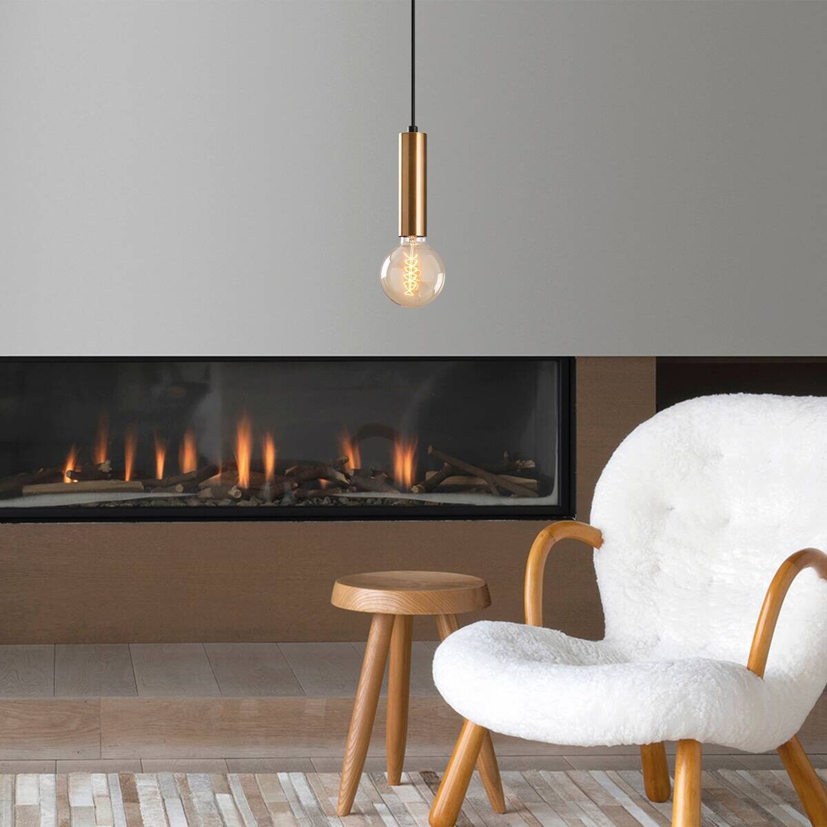 Opviq Pendelleuchte Tempo-2081 B/H/T/L/D: ca. 4x111x4x4x4 cm E27 1 Brennstellen