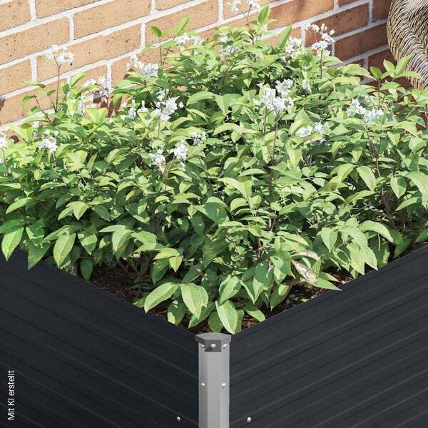 Hochbeet anthrazit Stahl B/H/L: ca. 100x77x100 cm