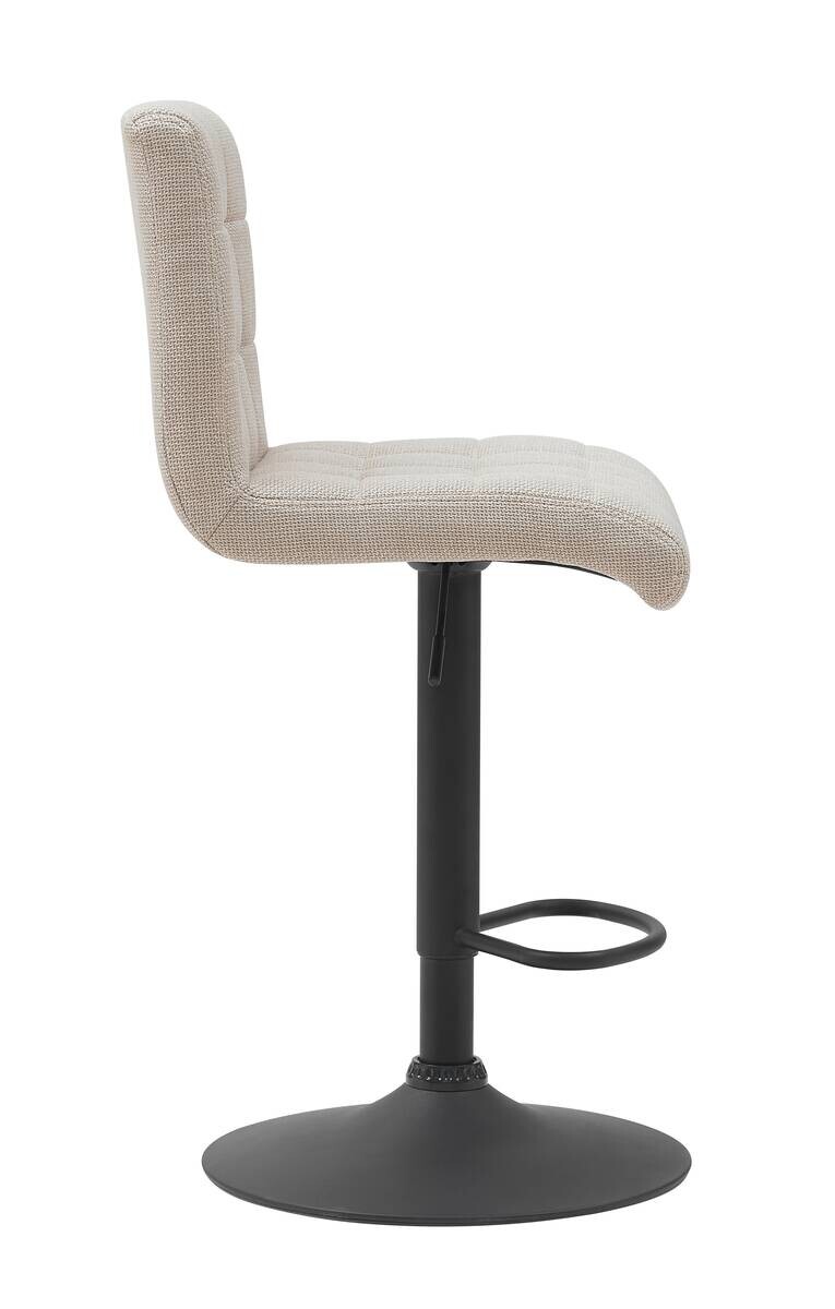 Barhocker Erika beige Microfaser Webstoff B/H/T: ca. 47x93x57 cm