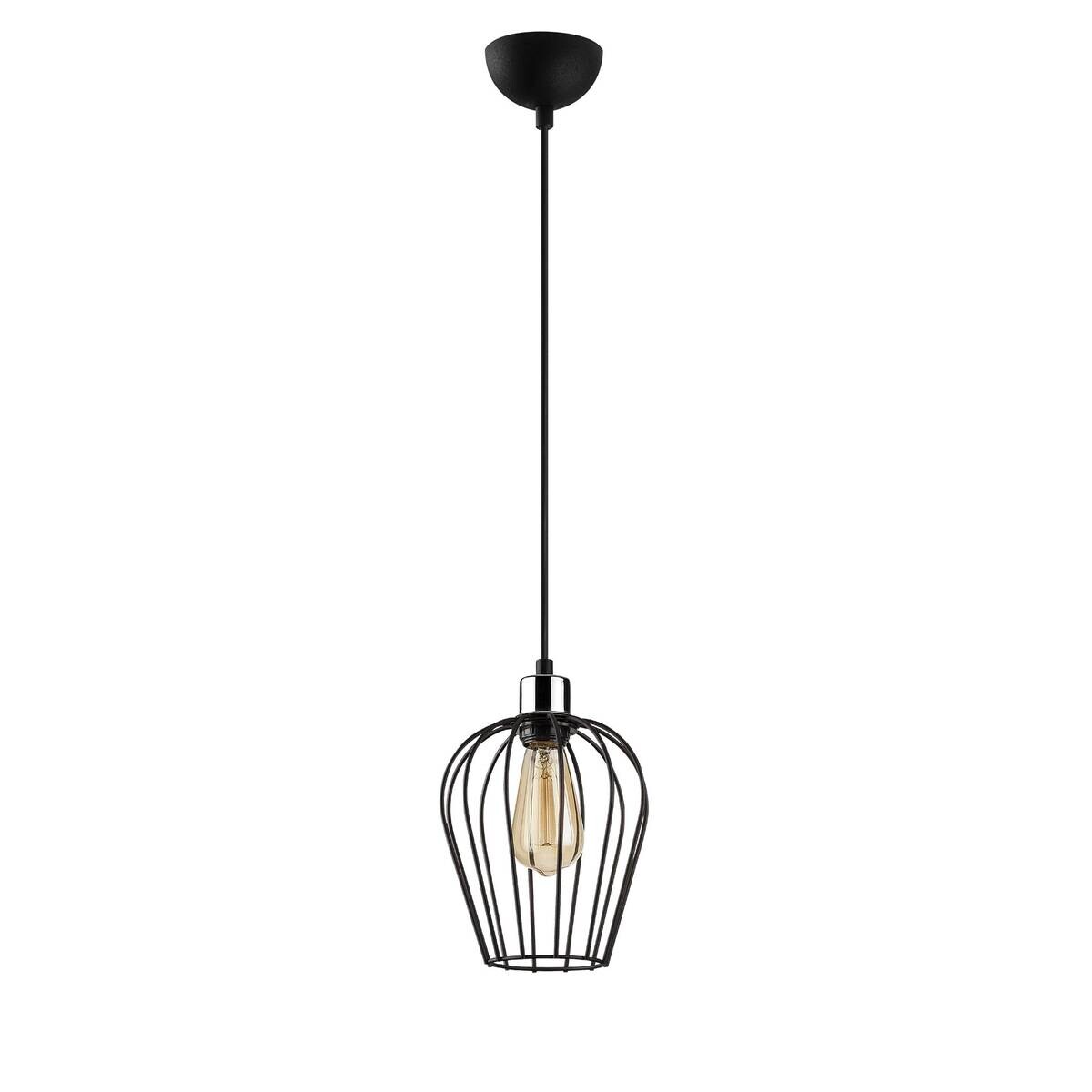 Opviq Pendelleuchte Tel schwarz Eisen B/H/T/L/D: ca. 20x116x20x20x20 cm E27 1 Brennstellen