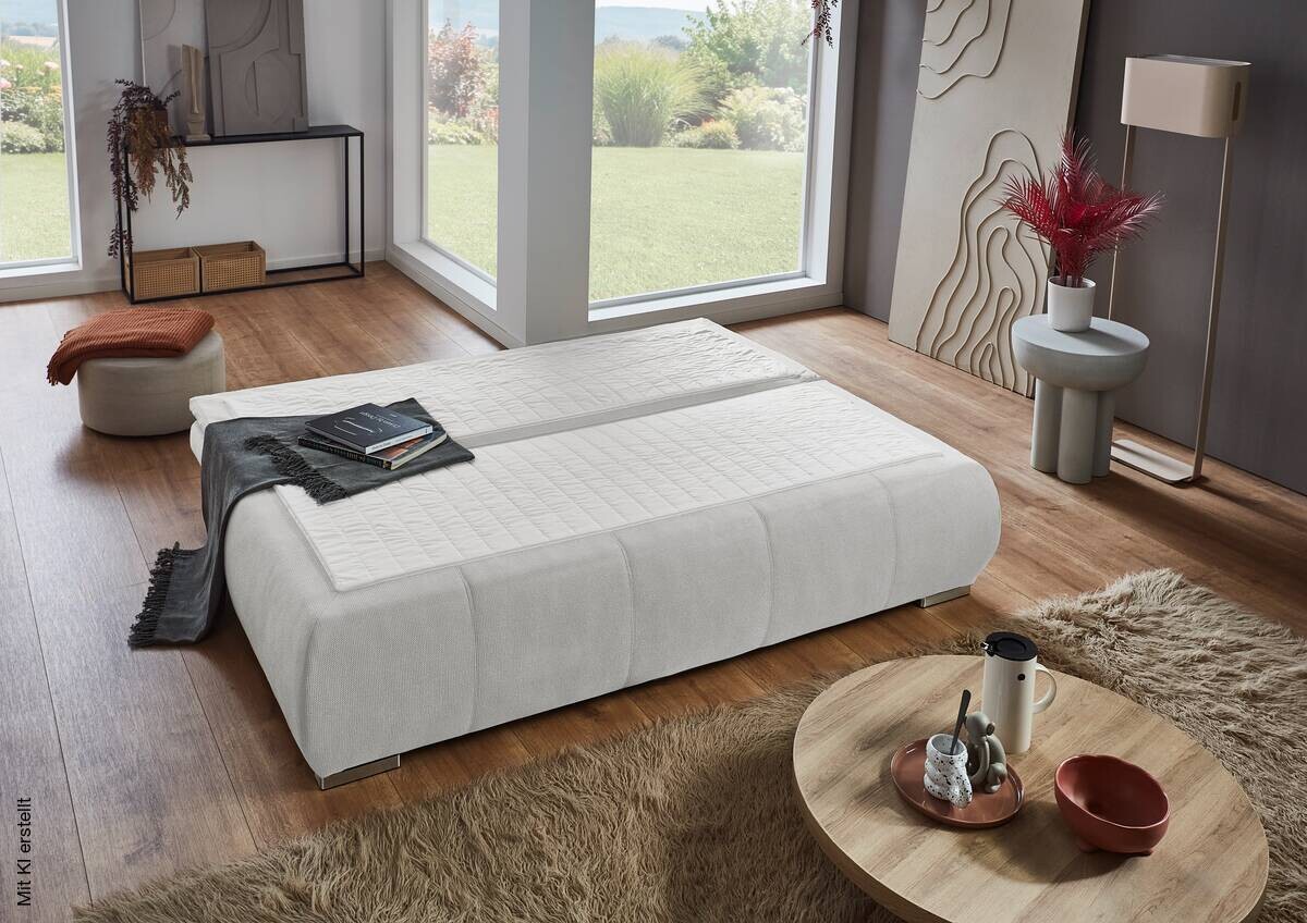 Dauerschlafsofa Lenon natur Microfaser B/H/T: ca. 207x94x90 cm