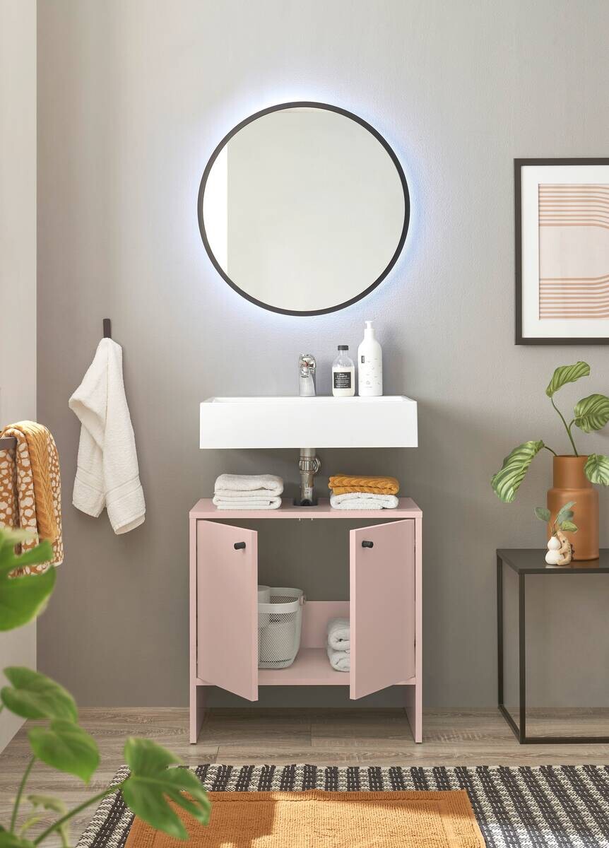 Waschbeckenunterschrank Kairo rosa B/H/T: ca. 60x60x35 cm
