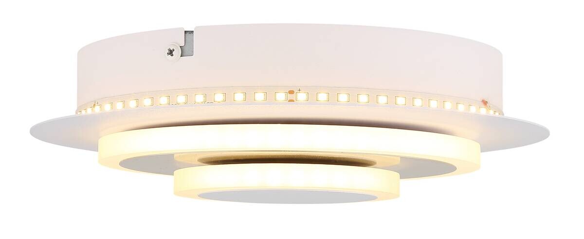 GLOBO Wandleuchte weiß nickel Metall B/H/L: ca. 7,5x25x25 cm