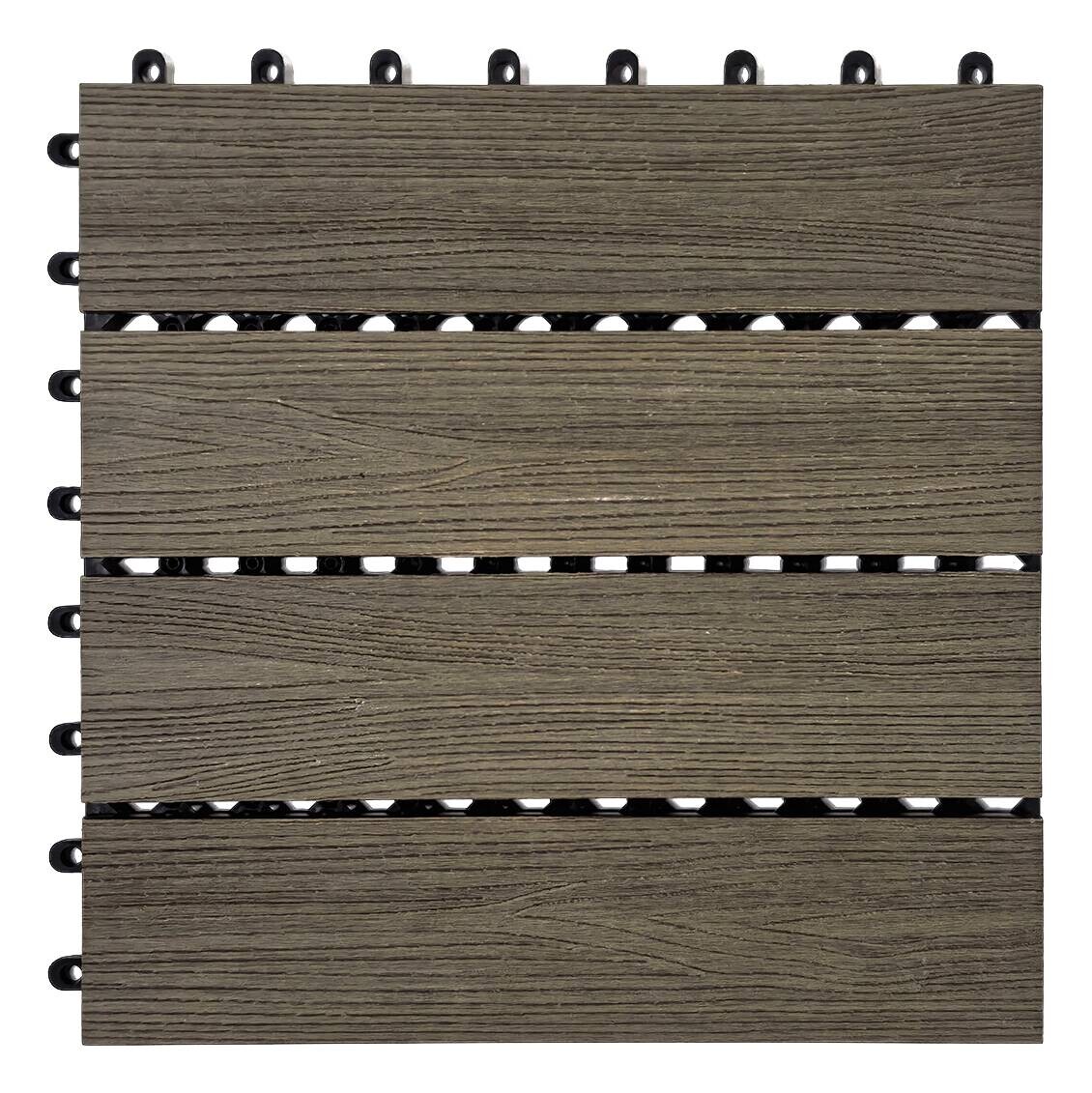 POCOline Terrassenfliese WPC, 6 Stück im Paket natur B/L: ca. 30x30 cm