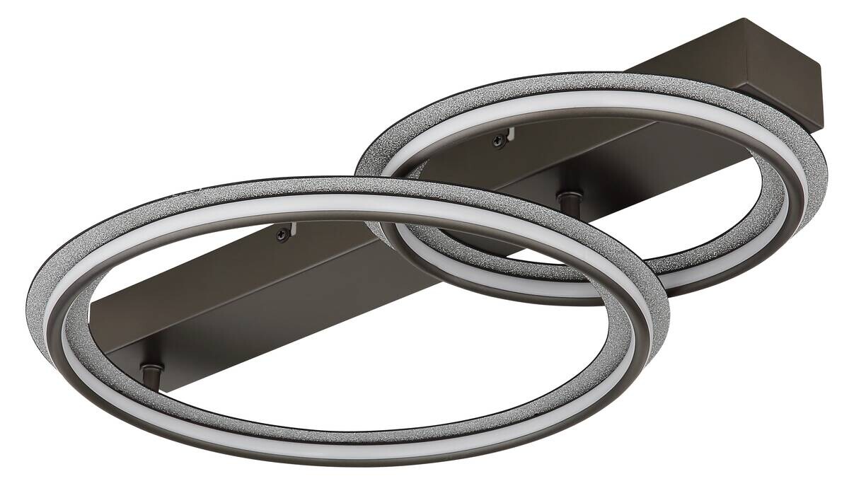 GLOBO LED-Deckenleuchte ELAN schwarz Aluminium Metall B/H/T: ca. 33x7,2x45 cm 1 Brennstellen