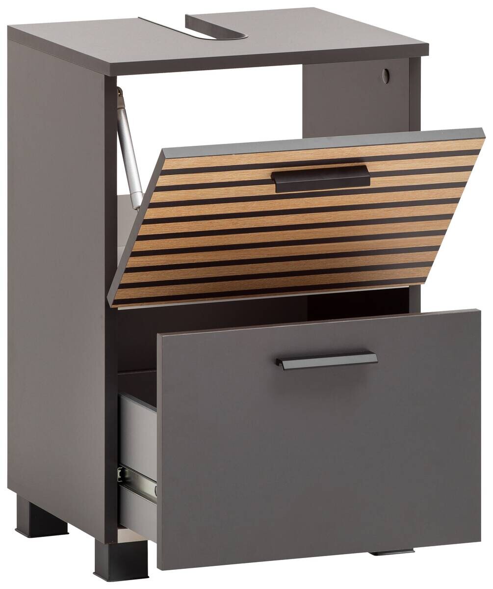 Waschbeckenunterschrank Katta anthrazit B/H/T: ca. 40,2x60,8x35 cm