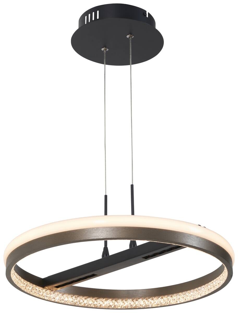 POCOline LED-Pendelleuchte Liah schwarz Metall Acryl H/D: ca. 120x40 cm