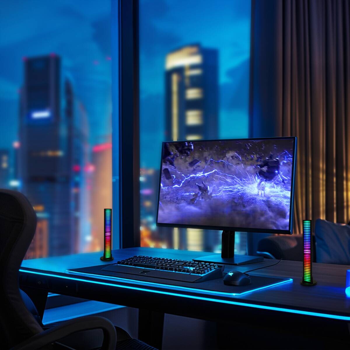 Nolo LED-RGB-Tischleuchte Flash B/H/L: ca. 3x22x3,1 cm