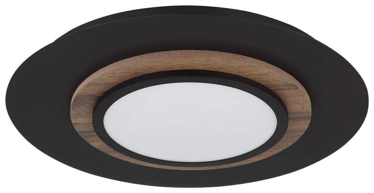 GLOBO Deckenleuchte mattschwarz Opal MDF Metall H/T/D: ca. 5,6x34x48 cm 1 Brennstellen