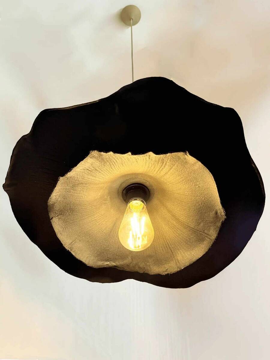 Opviq Pendelleuchte schwarz Kunststoff B/H/T/L/D: ca. 58x80x58x58x58 cm E27 1 Brennstellen