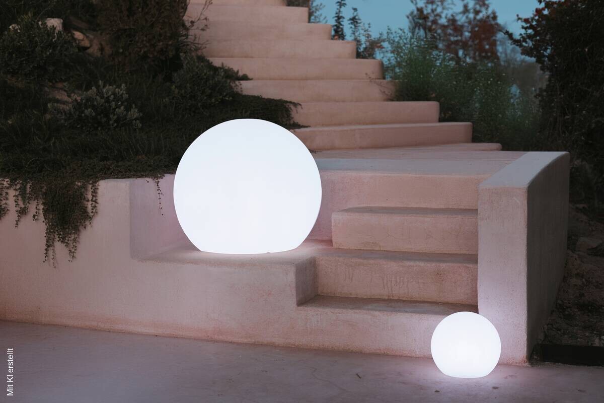 NewGarden LED-Leuchtkugel Buly-50 transparent Polyethylen B/H/L: ca. 50x44x50 cm