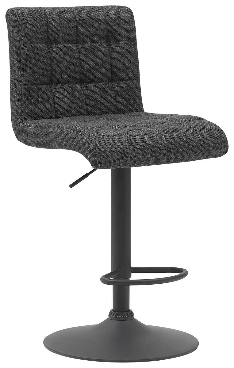 Barhocker Erika anthrazit Microfaser Webstoff B/H/T: ca. 47x93x57 cm