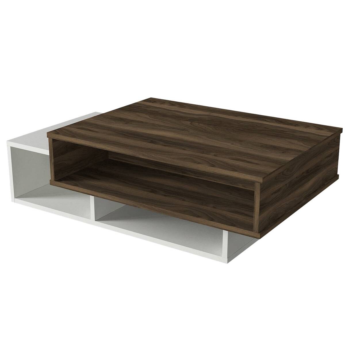 Couchtisch Tab weiß walnuss Nachbildung B/H/T: ca. 105x32x60 cm