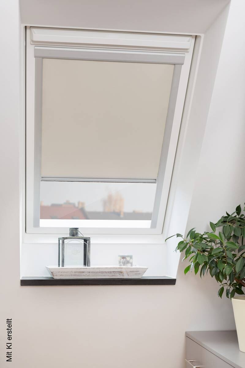 LICHTBLICK Dachfensterrollo Skylight VD creme B/L: ca. 97,3x94 cm