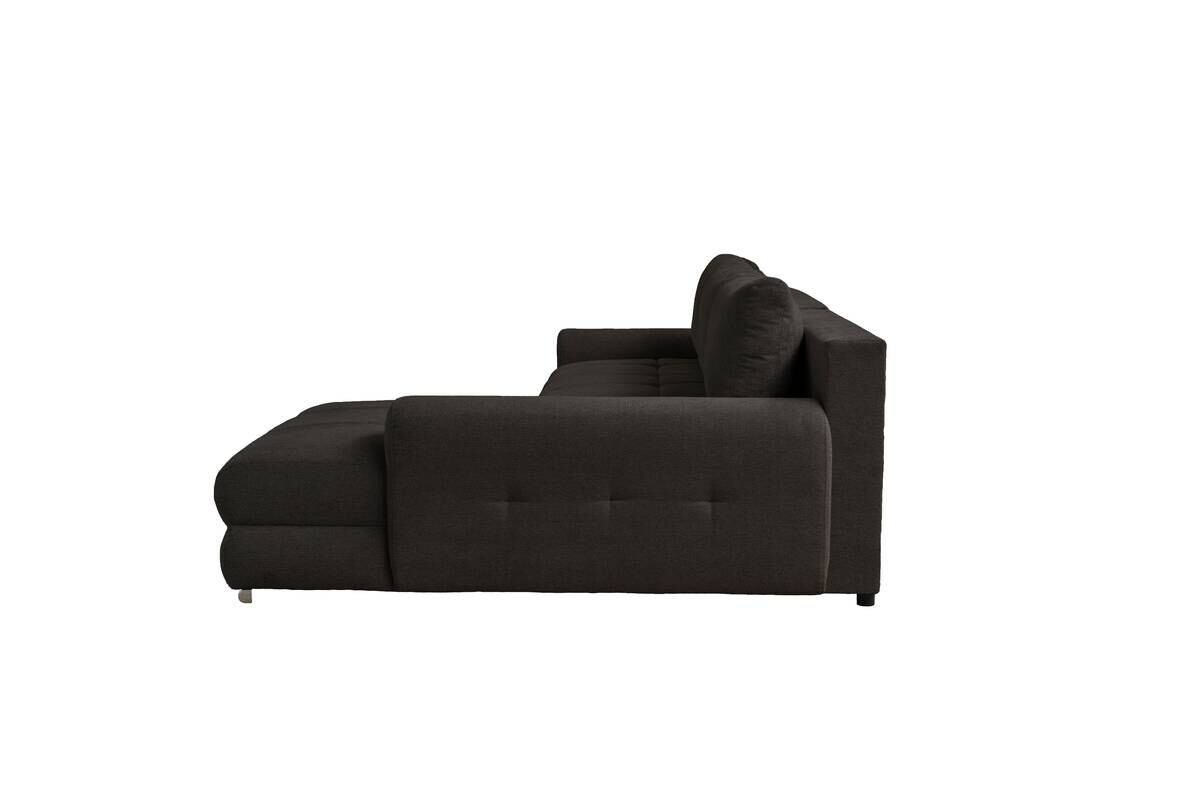 Ecksofa mit Bettfunktion und Bettkasten Lorenz schwarz Microfaser B/H/T: ca. 284x74x180 cm