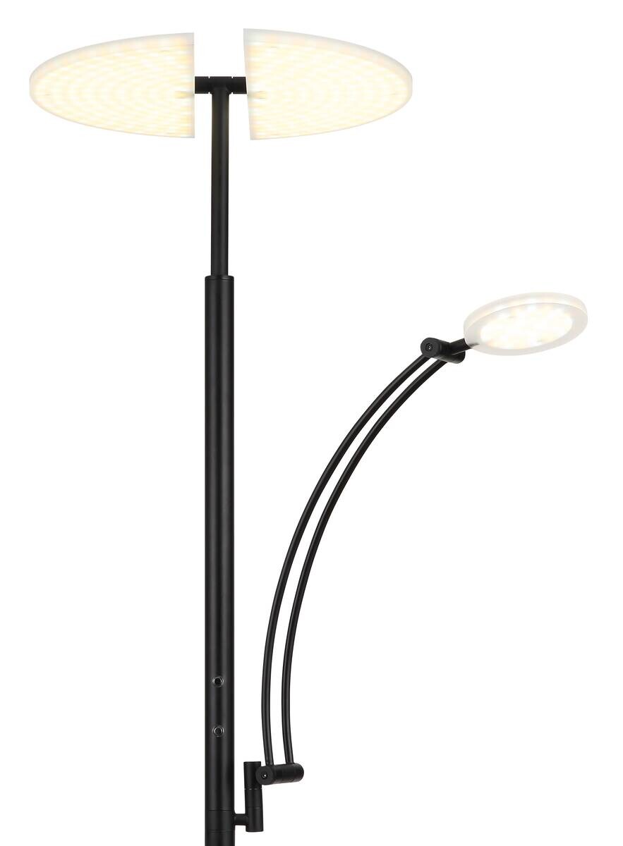 GLOBO LED-Deckenfluter schwarz Metall Acryl B/H/L: ca. 40,5x183x80 cm 1 Brennstellen