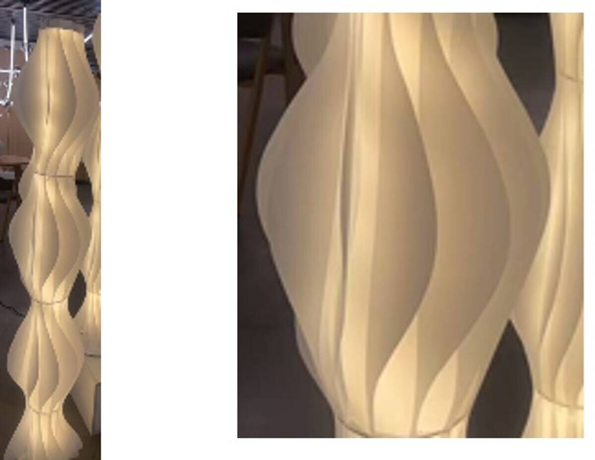 Nolo LED-Stehleuchte Split weiß B/H/L: ca. 30x155x30 cm