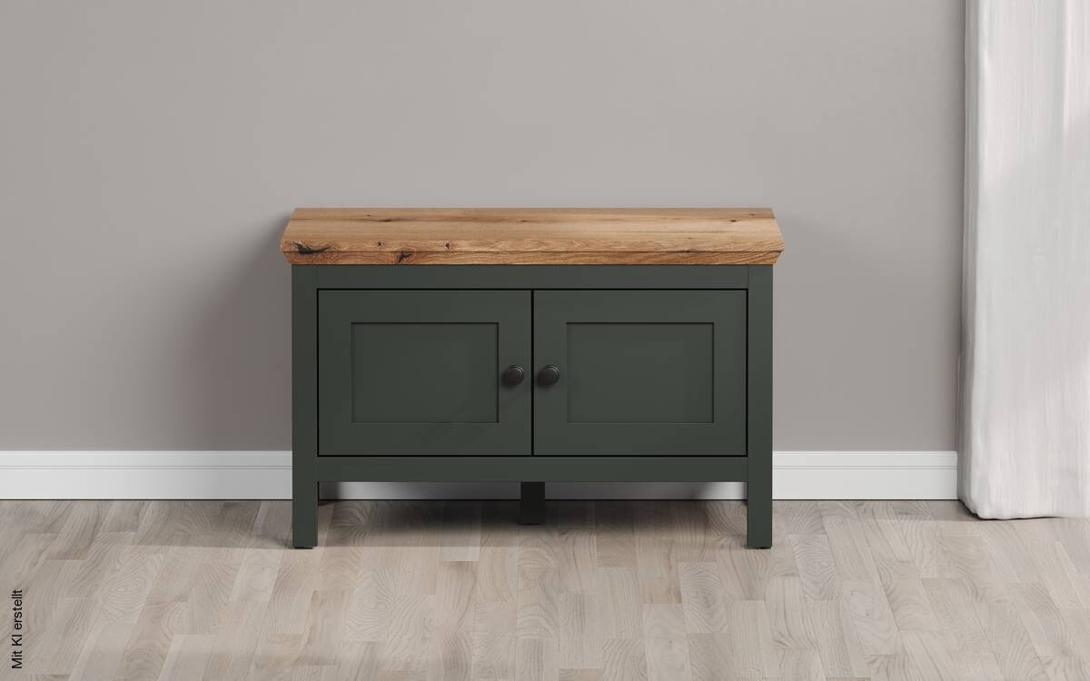 Sitzbank Stanton tannengrün Eiche Evoke Coast Nachbildung B/H/T: ca. 77x48x39 cm