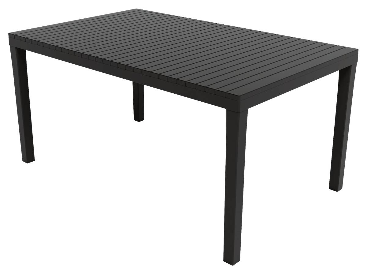 ProGarden Kunststofftisch Palau anthrazit Kunststoff B/H/L: ca. 90x72x150 cm