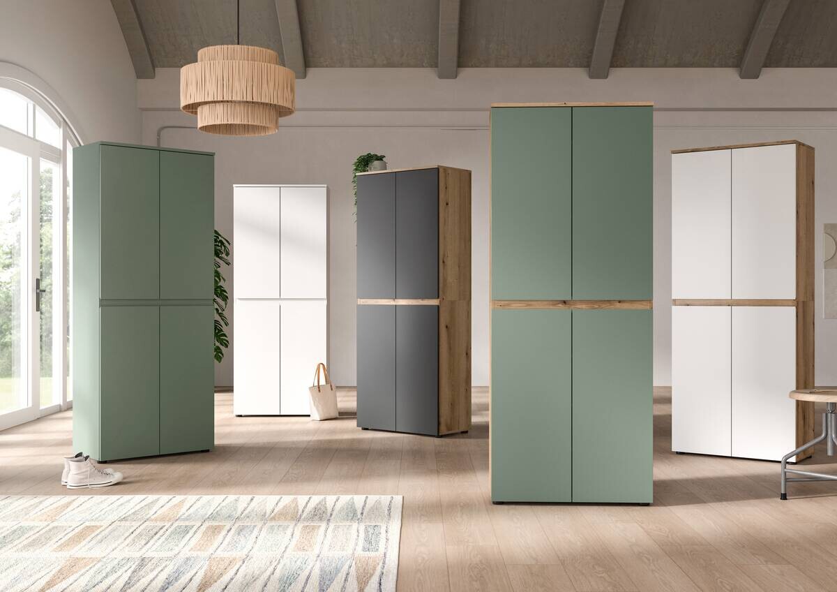 Schrank SCARPA Evoke Oak Nachbildung weiß B/H/T: ca. 70x175x37 cm