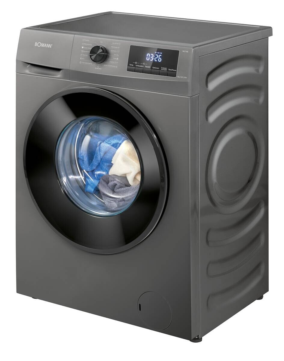 Bomann Waschmaschine WA 7185 T schwarz B/H/T: ca. 60x85x54 cm ca. 8 kg