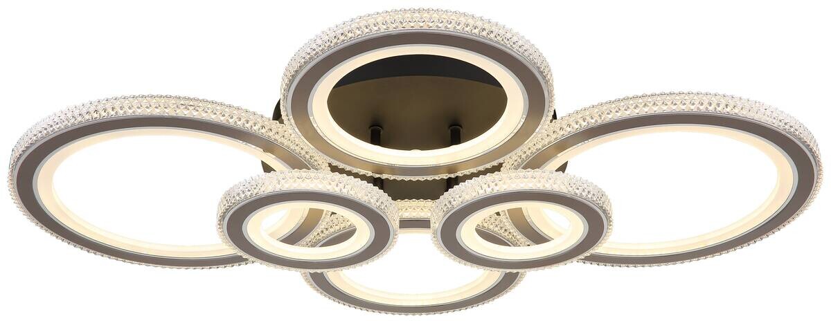 GLOBO LED-Deckenleuchte Kora schwarz Metall Kunststoff Acryl B/H/L: ca. 56x12x78 cm