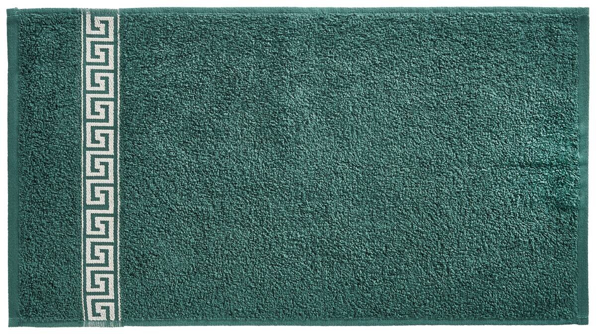 POCOline Duschtuch Mäander grün 100% Baumwolle B/L: ca. 70x140 cm