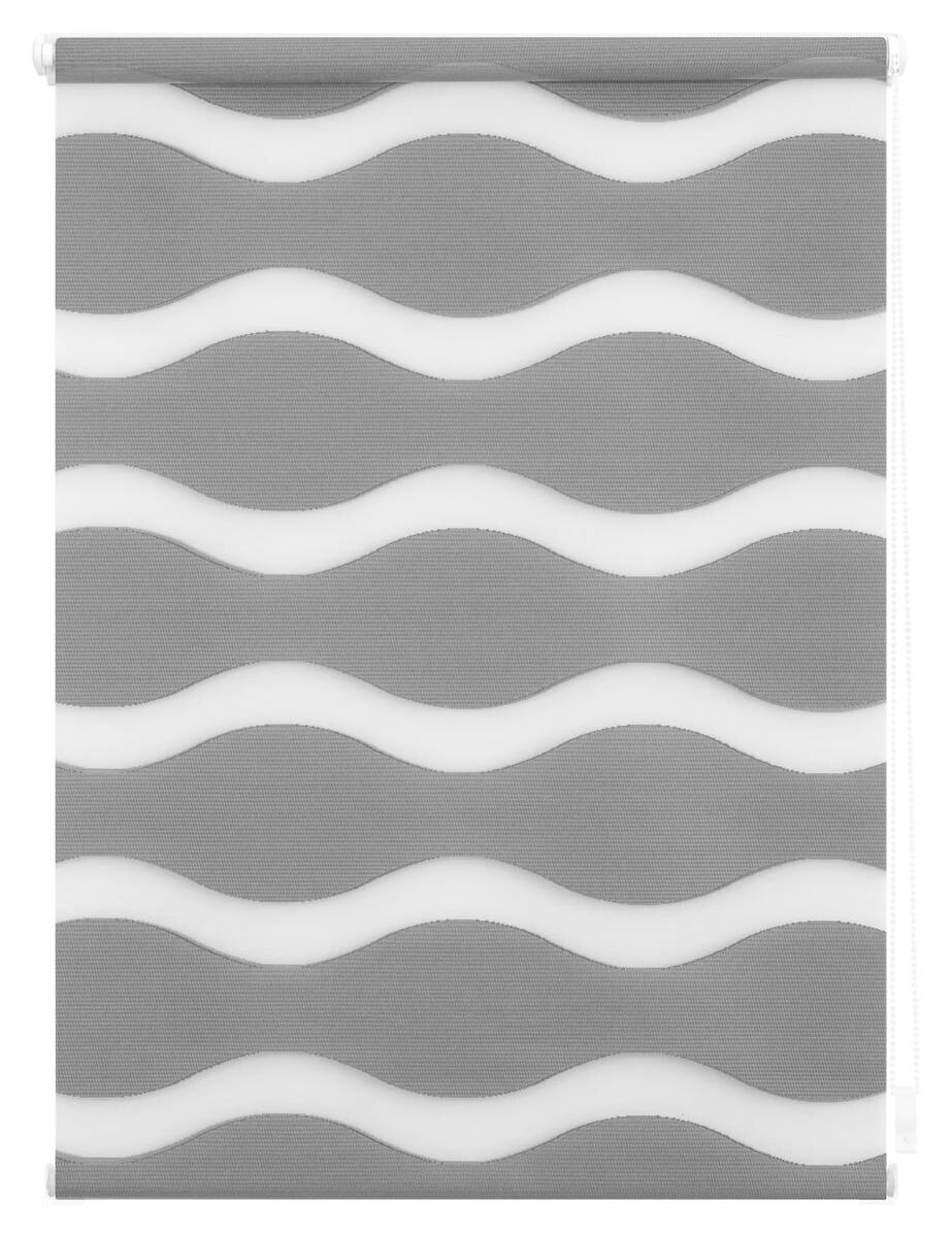 LICHTBLICK Doppelrollo Duo Welle grau B/L: ca. 80x150 cm