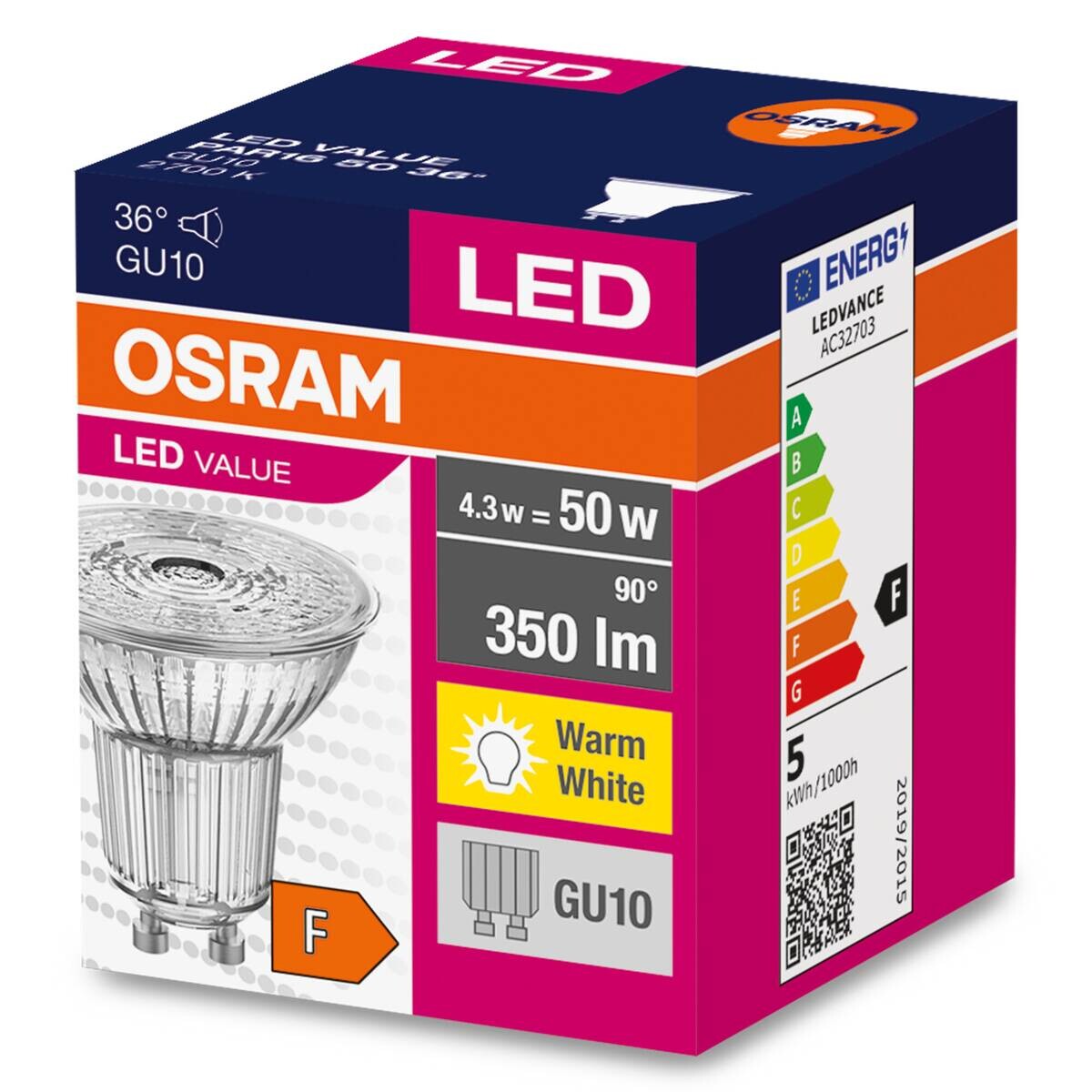 OSRAM LED-Leuchtmittel Reflektorlampe AC32703 GU10