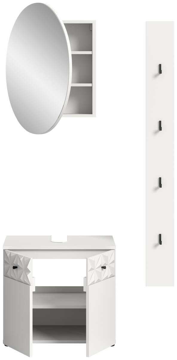 Badezimmer-Set Prisma weiß B/H/T: ca. 91x187x37 cm