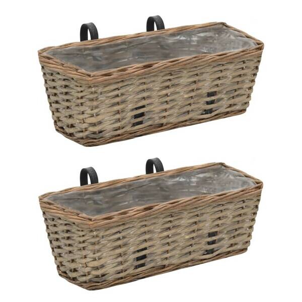 vidaXL Pflanzgefäß braun Kunststoff B/H/L: ca. 16x13x40 cm