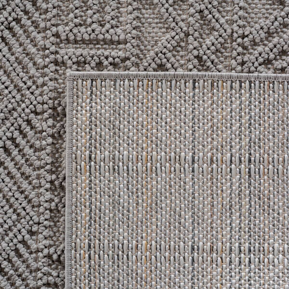 Ayyildiz Kurzflorteppich HELIX silber B/H/L: ca. 80x0,7x80 cm