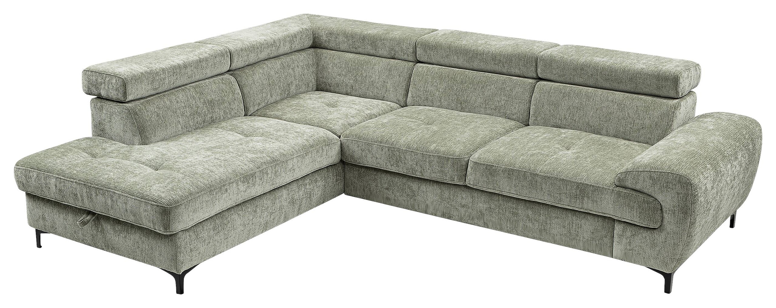 Ecksofa mit Bettfunktion und Bettkasten mint Microfaser B/H/T: ca. 256x73x202 cm