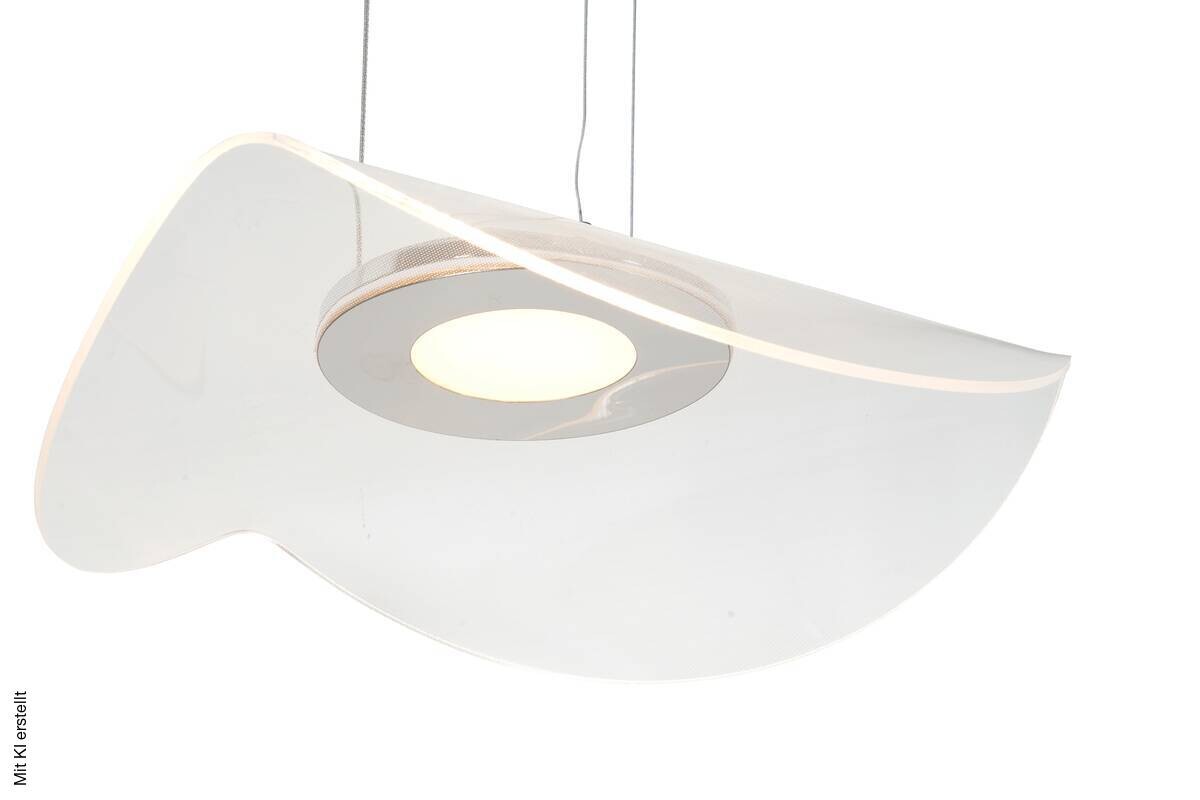 POCOline LED-Pendelleuchte Amina silber Acryl H/D: ca. 120x48 cm