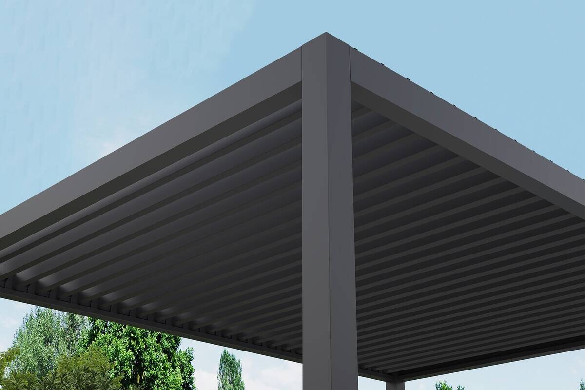 Pergola anthrazit Aluminium B/H/L: ca. 300x254,5x393 cm