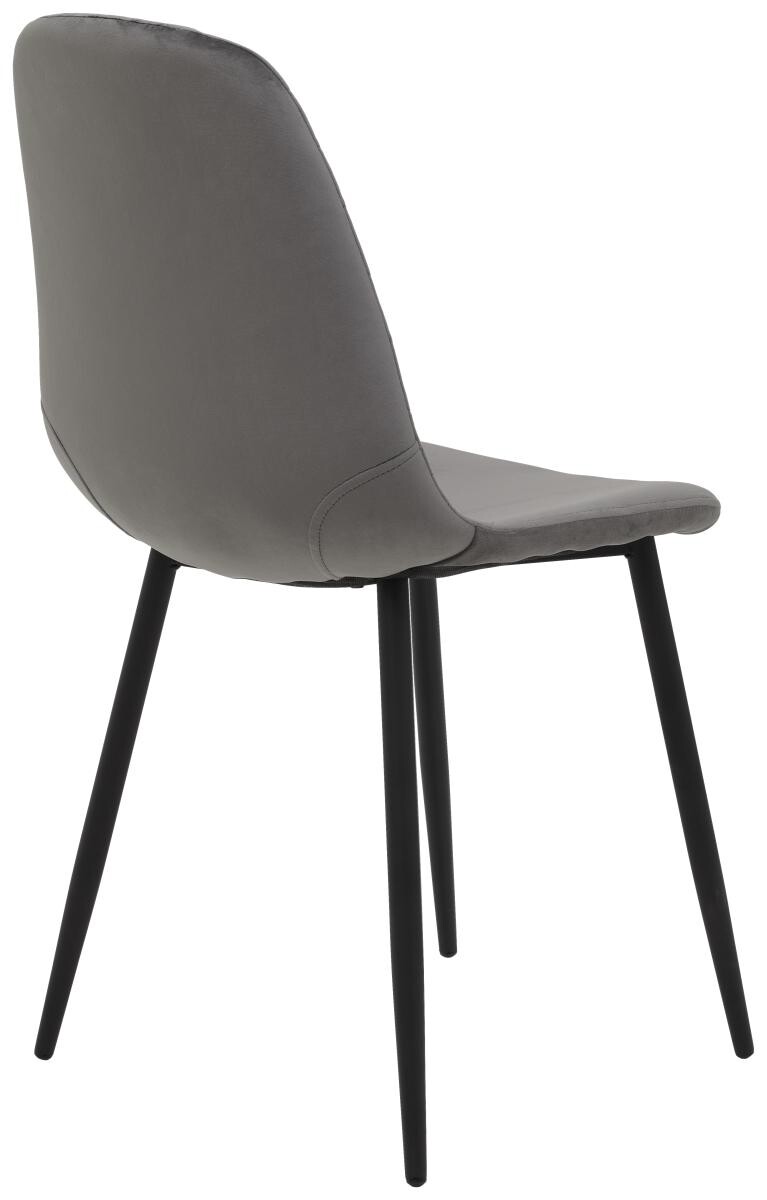 Stuhl Mira 2er Set grau Samtoptik B/H/T: ca. 44x89x53,5 cm