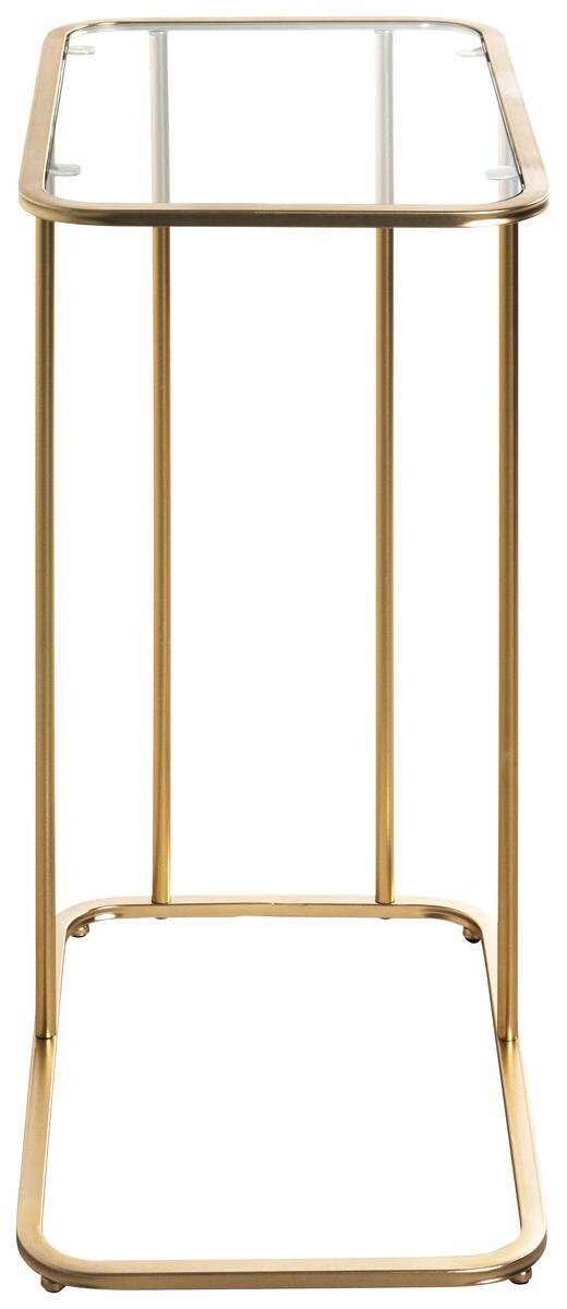 Beistelltisch gold Optik Metall Klarglas B/H/T: ca. 45x65x30 cm
