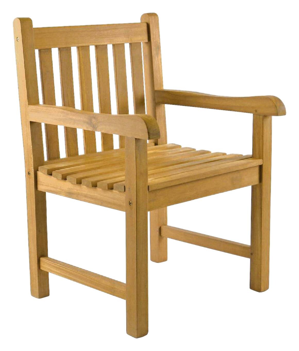 VCM Gartenstuhl hellbraun Teakholz B/H/T: ca. 60x91x62 cm