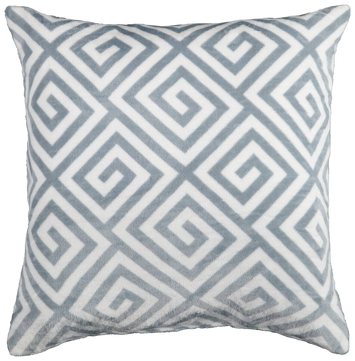 Dekokissen Flanell grau 100% Polyester B/L: ca. 60x60 cm | grau, weiß | 60,00/60,00 cm