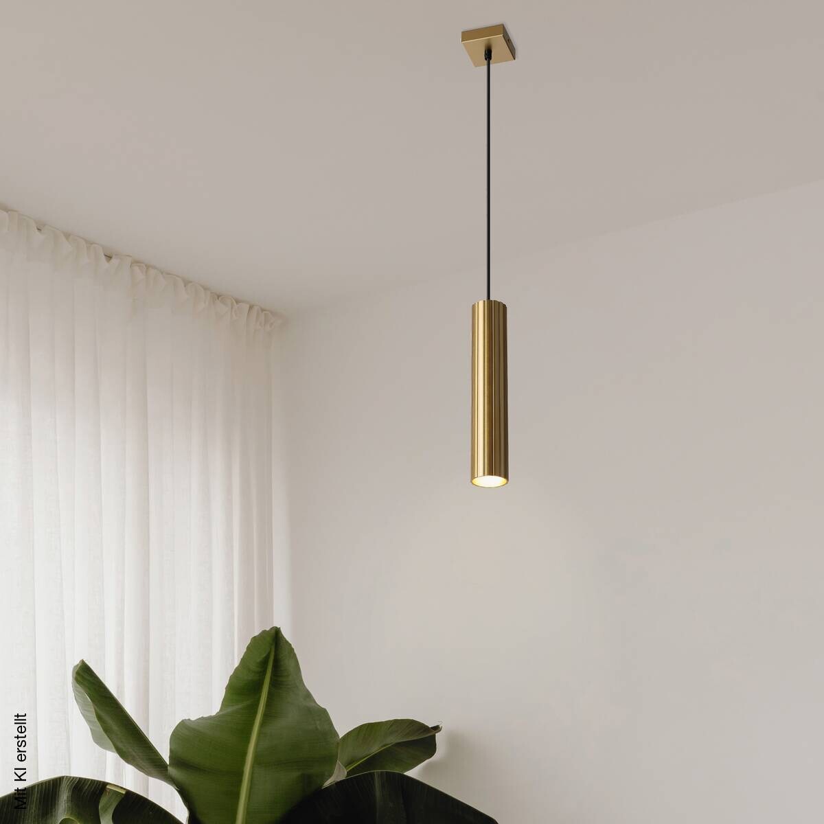 Lamkur Strahler Prisma gold Stahl B/H/L: ca. 6,5x118x6,5 cm 1 Brennstellen