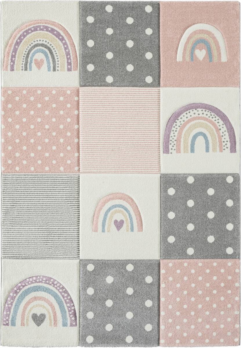 Merinos Teppich Pastel Kids rosa B/L: ca. 120x170 cm