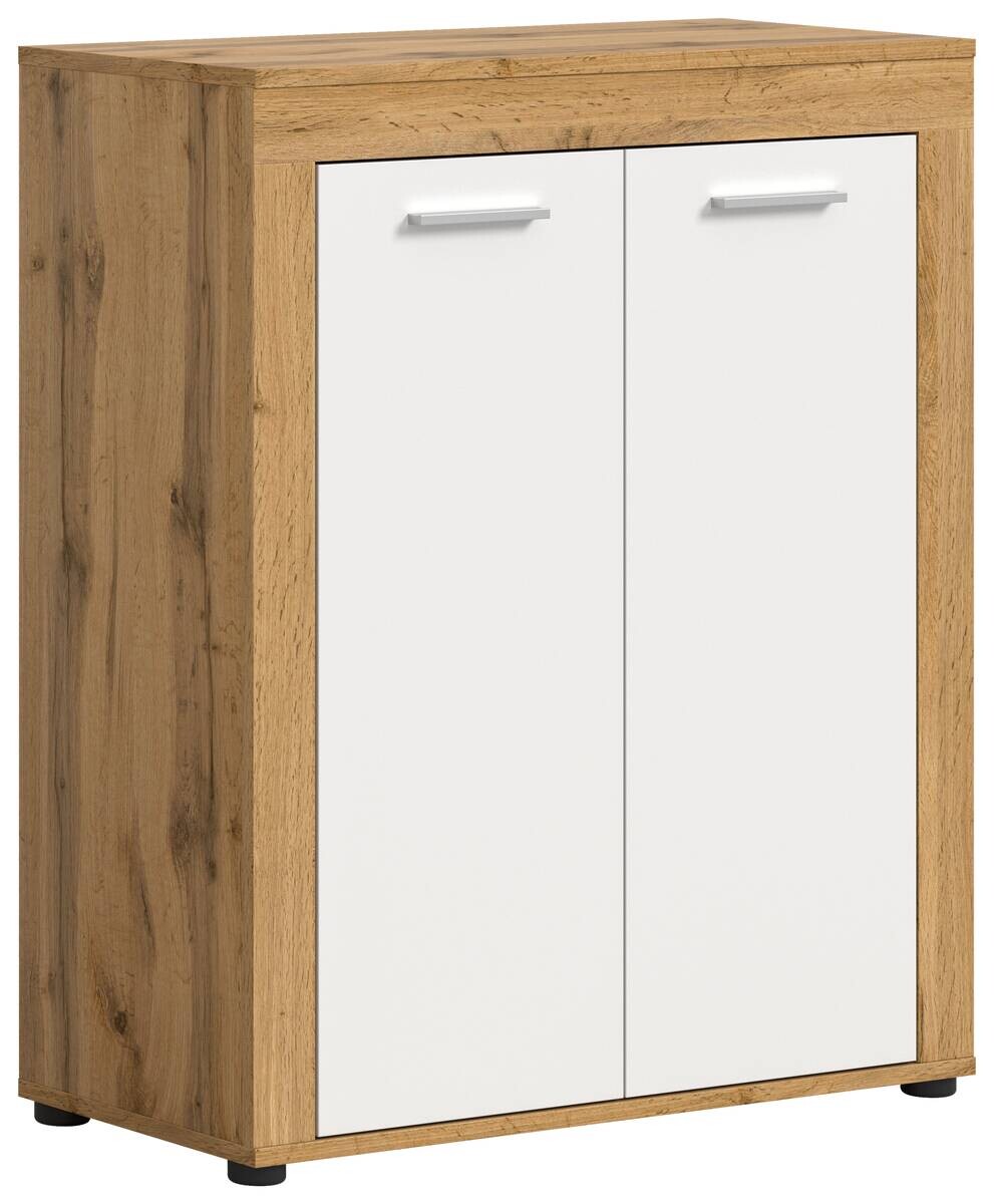 Schuhschrank JAM Eiche Wotan Nachbildung weiß B/H/T: ca. 80x95x35 cm