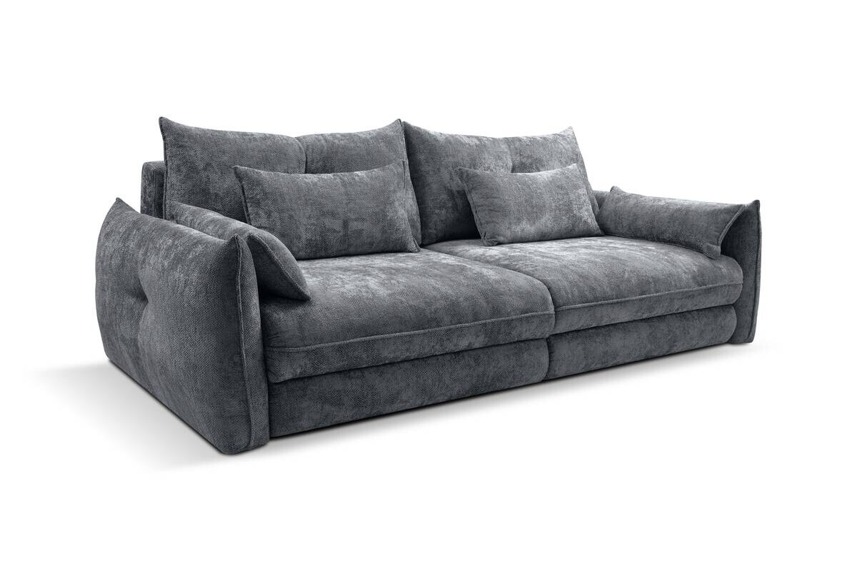 Big Sofa Delphine dunkelgrau Microfaser B/H/T: ca. 246x74x119 cm
