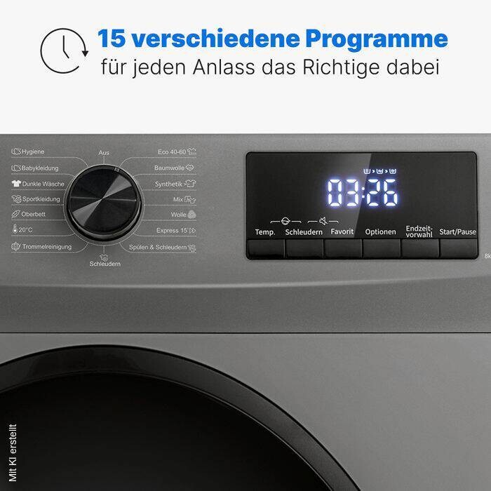 Bomann Waschmaschine WA 7185 T schwarz B/H/T: ca. 60x85x54 cm ca. 80 kg