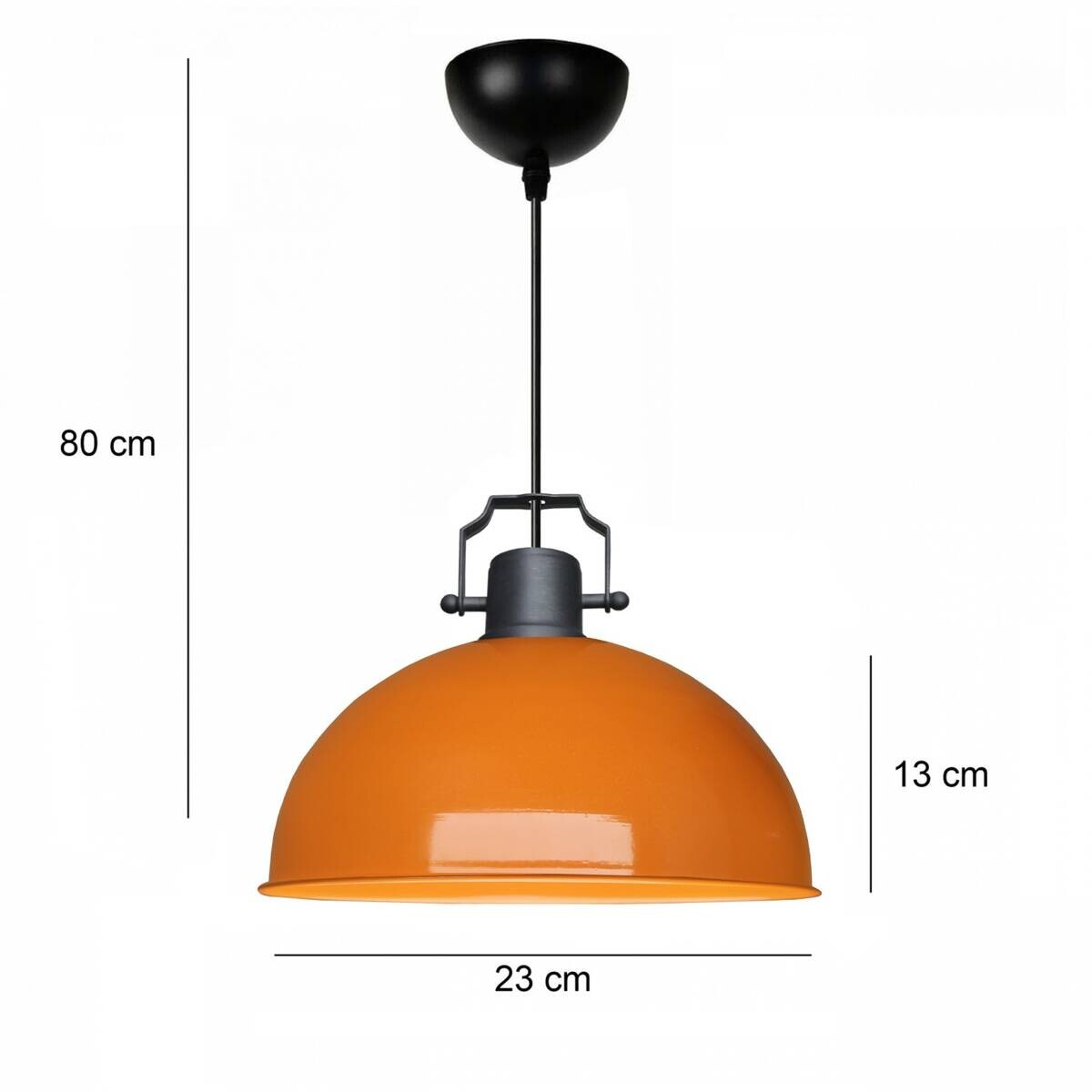 Opviq Pendelleuchte orange B/H/T: ca. 23x80x23 cm E27 1 Brennstellen