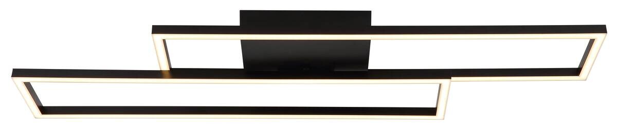 GLOBO TED-Deckenleuchte Tatjana mattschwarz Opal Kunststoff B/H/L: ca. 22x5,6x80 cm 1 Brennstellen