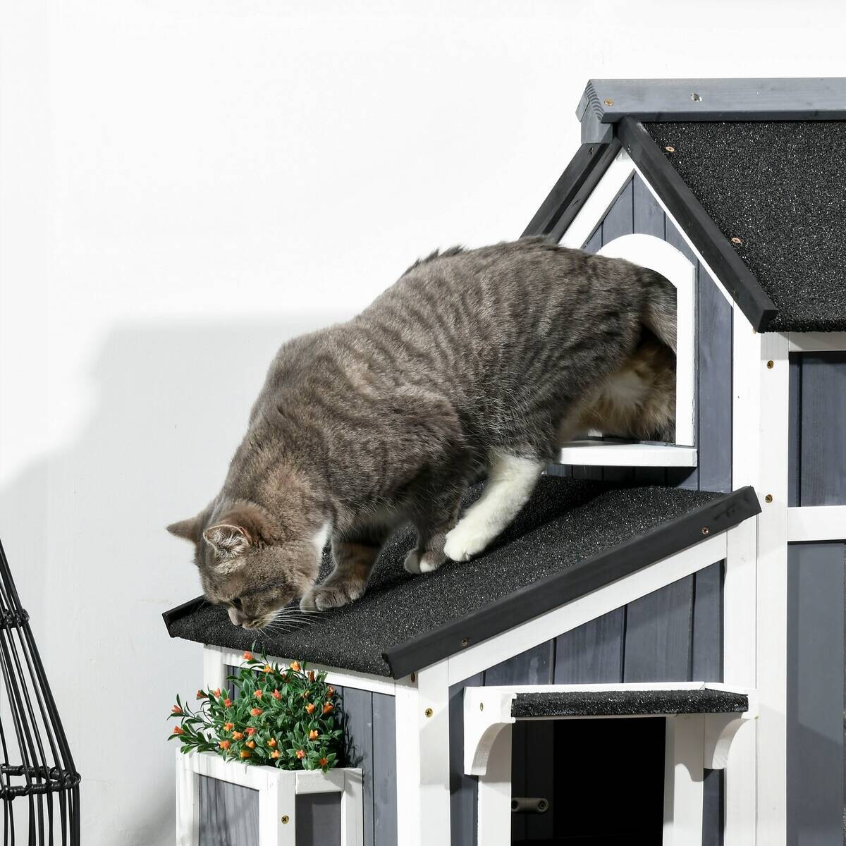 PawHut Katzen-Zubehör grau Edelstahl B/H/L: ca. 65x96x85,5 cm