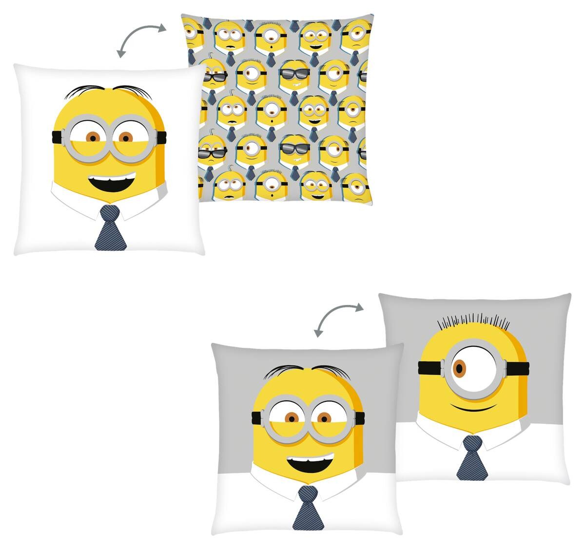 Dekokissen Minions sortiert 100% Polyester B/L: ca. 40x40 cm