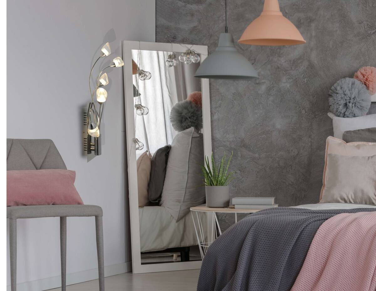 Näve Leuchten LED-Leuchten 1235142 Chrom Kunststoff Metall B/H/T: ca. 12x50x15 cm 5 Brennstellen