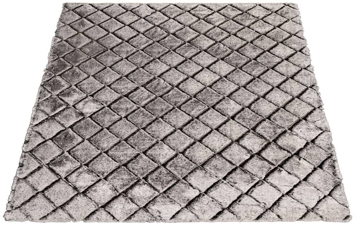 Teppich Vichy Silbergrau B/L: ca. 160x230 cm